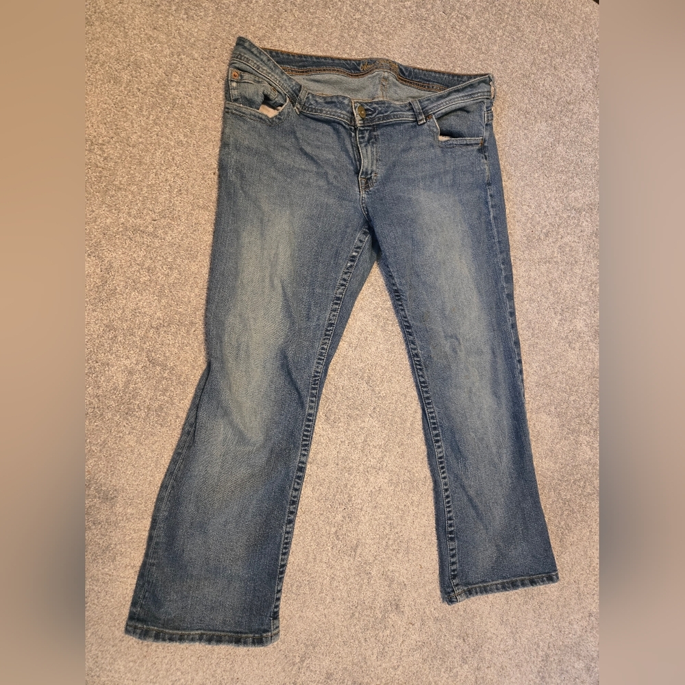 Vintage 2000s American Eagle Denim Capris Sz 18